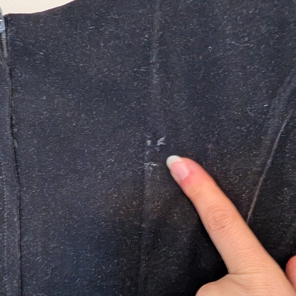 VINTAGE 1980s black velvet drop waist cream lace formal dress dark academia EUC - Picture 13 of 14